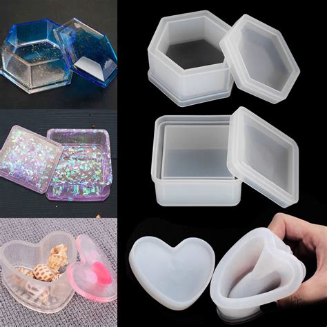 metal epoxy box|silicone mold for epoxy box.